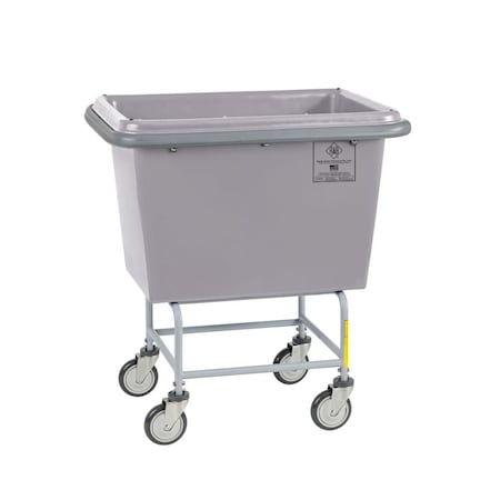 R&B Wire Products Elevated Basket Truck, Poly, Bumper, 6 Bushel, Gray 466PTG/PTB